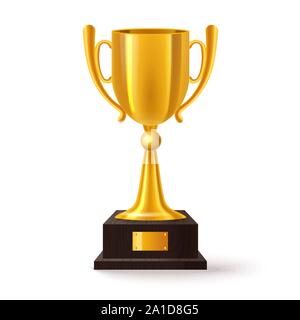 Tasse isolée de cérémonie de remise des prix réalistes Illustration de Vecteur