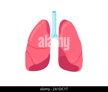 Poumons télévision icône. Système respiratoire humain organe interne sain. La respiration de la santé anatomie médecine vector illustration Illustration de Vecteur