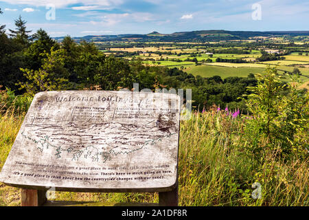 Vue de Claybank, North Yorkshire Moors, l'Angleterre, shérif devient Banque D'Images