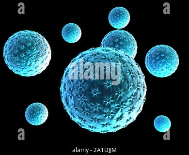 Les droits de l'virus. 3D render Banque D'Images