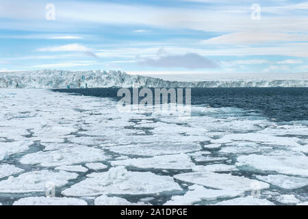 La banquise, Bjornsundet, île du Spitzberg, archipel du Svalbard, Norvège Banque D'Images