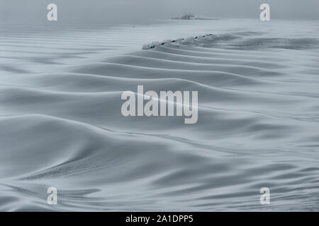 Les vagues et motif d'ondulation, Détroit Hinlopen, île du Spitzberg, archipel du Svalbard, Norvège Banque D'Images