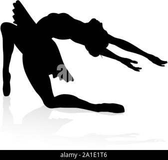 Danseuse de Ballet Ensemble Silhouette Illustration de Vecteur