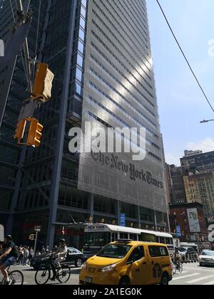 New York, USA. 10 Sep, 2019. Bâtiment de la New York Times maison d'édition de journaux. Crédit : Alexandra Schuler/dpa/Alamy Live News Banque D'Images