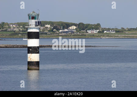 Levrauts Light (Phare), port de Galway Irlande Banque D'Images