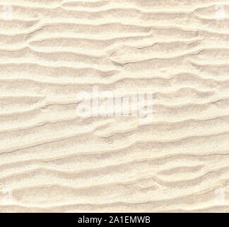 Profil de sable vide transparente arrière-plan. Répéter la texture des vagues sur une plage de sable blanc Banque D'Images