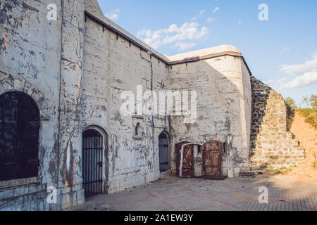 Ruines du fort en Russie de la Première Guerre mondiale. Banque D'Images