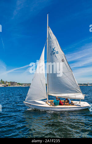 La voile sur le lac Union Banque D'Images