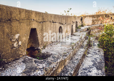 Ruines du fort en Russie de la Première Guerre mondiale. Banque D'Images