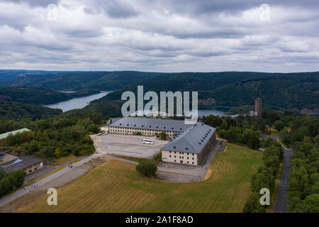 Vue aérienne de NS-Ordensburg Vogelsang, Allemagne Banque D'Images