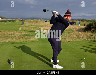 St Andrews, UK. 26 Sep, 2019. Andrew Johnston de l'Angleterre joue un coup de départ lors de la première partie de l'Alfred Dunhill Links Championship, Tournoi de Golf du Tour Européen à St Andrews, Écosse Crédit : España/Alamy Live News Banque D'Images