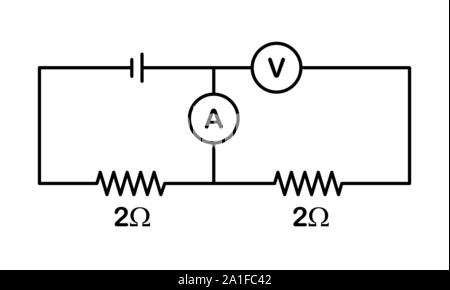 Illustration du circuit électrique Illustration de Vecteur