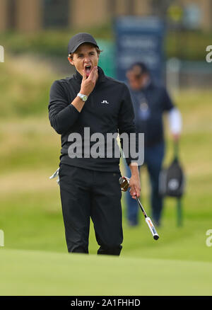 ST ANDREWS, ÉCOSSE. 26 SEPTEMBRE 2019 : Brad Simpson lors de la première partie de l'Alfred Dunhill Links Championship, Tournoi de Golf du Tour Européen à St Andrews, Scotland Banque D'Images