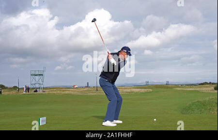 ST ANDREWS, ÉCOSSE. 26 SEPTEMBRE 2019 : Peter Jones lors de la première partie de l'Alfred Dunhill Links Championship, Tournoi de Golf du Tour Européen à St Andrews, Scotland Banque D'Images