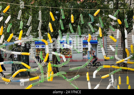 La journée sans voiture sur Andrassi Utca. Budapest, Hongrie Banque D'Images