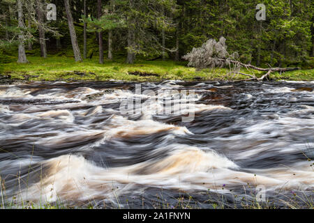 Rivière Dee, Linn de Dee, Mar Lodge Estate, Aberdeenshire, Scotland Banque D'Images