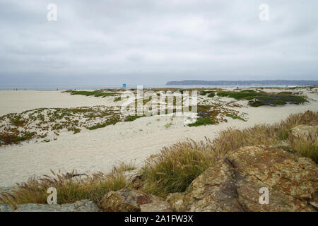 Un jour d'été couvert sur Coronado Beach en Californie. Banque D'Images