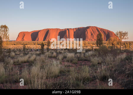 Ayers Rock, Australie, Territoire du Nord, le Parc National d'Uluru-Kata Tjuta Banque D'Images