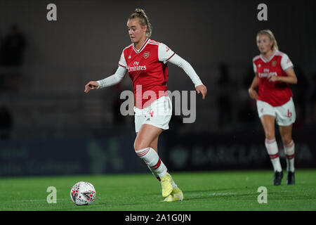 Manchester, UK. 26 Sep, 2019. Manchester, Angleterre - 26 SEPTEMBRE : Jill Roord d'Arsenal au cours de l'UEFA Women's Champions League Round 32 match entre FC et Arsenal FC Fiorentina à Meadow Park, le 26 septembre 2019 à Borehamwood, Angleterre. (Photo de Daniela Porcelli/SPP) : Crédit Photo de presse Sport/Alamy Live News Banque D'Images