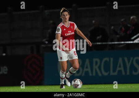 Manchester, UK. 26 Sep, 2019. Manchester, Angleterre - 26 SEPTEMBRE : Jennifer Beattie d'Arsenal sur la balle au cours de l'UEFA Women's Champions League Round 32 match entre FC et Arsenal FC Fiorentina à Meadow Park, le 26 septembre 2019 à Borehamwood, Angleterre. (Photo de Daniela Porcelli/SPP) : Crédit Photo de presse Sport/Alamy Live News Banque D'Images