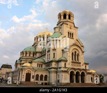 La cathédrale Alexandre Nevski, une cathédrale orthodoxe de Bulgarie à Sofia, capitale de la Bulgarie. Est l'un des plus importants de la cathédrale orthodoxe de l'Est Banque D'Images