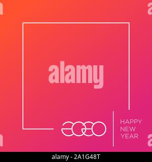 Collection de 2020 bonne année d'illustration vectorielle symboles avec les étiquettes de noirs isolé sur fond blanc. Illustration de Vecteur