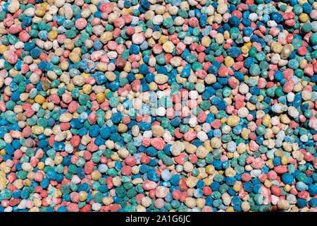 Felrtilizer - macro chimique granules d'engrais colorés - Banque D'Images