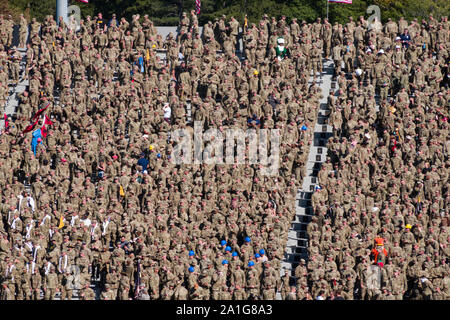 Stade de Football miche à l'Académie militaire, West Point, NY, USA Banque D'Images