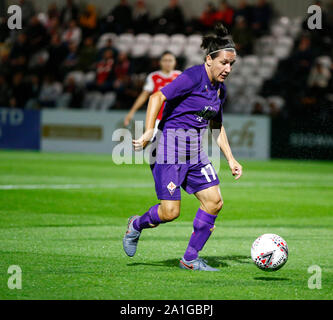 Boreham Wood (Royaume-Uni). 26 Sep, 2019. Manchester, Angleterre - 26 SEPTEMBRE : Lisa De Vanna de la Fiorentina pendant l'UEFA Women's Champions League Round 32 match aller 2e entre les femmes et les femmes d'Arsenal Fiorentina à Meadow Park Stadium le 25 septembre 2019 à Borehamwood, Angleterre : Crédit photo Action Sport/Alamy Live News Banque D'Images