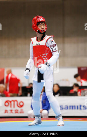 Makuhari Messe, Chiba, Japon. 27 Sep, 2019. Jin Tomura (JPN), le 27 septembre 2019 - READY STEADY : Taekwondo Taekwondo TOKYO - Men's Gyeorugi -58kg au Makuhari Messe, Chiba, Japon. Credit : Naoki Morita/AFLO SPORT/Alamy Live News Banque D'Images