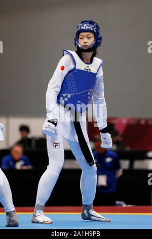 Makuhari Messe, Chiba, Japon. 27 Sep, 2019. Kiyoko Nagano (Japon), Septembre 27, 2019 - READY STEADY : Taekwondo Taekwondo - TOKYO Women's Gyeorugi -49kg au Makuhari Messe, Chiba, Japon. Credit : Naoki Morita/AFLO SPORT/Alamy Live News Banque D'Images