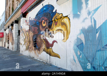 Par Eagle murale située à Lango Jessie Street & 6th Street, South of Market, à San Francisco, Californie Banque D'Images