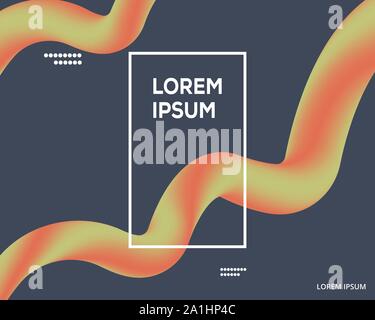 Creative Design 3d forme de débit. Origines de l'onde liquide Illustration de Vecteur