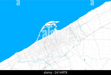 Détaillée riche région carte des vecteurs Erie, Pennsylvanie, USA. Modèle de carte pour la décoration. Illustration de Vecteur