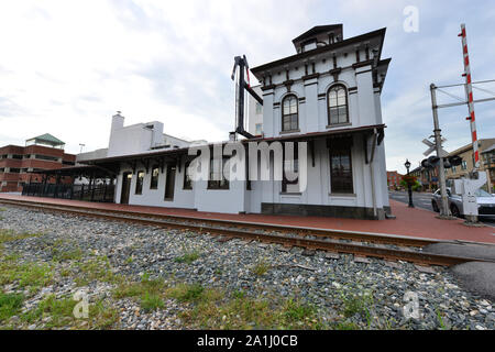 La gare de Gettysburg à Gettysburg où Lincoln a fait un discours. Banque D'Images