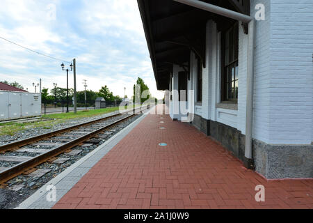 La gare de Gettysburg à Gettysburg où Lincoln a fait un discours. Banque D'Images