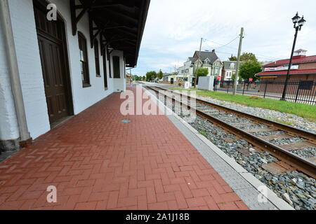 La gare de Gettysburg à Gettysburg où Lincoln a fait un discours. Banque D'Images