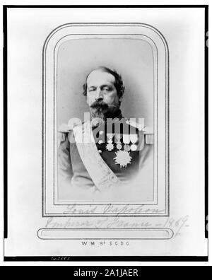 Napoléon III, empereur des Français, demi-longueur portrait, face à l'avant Banque D'Images