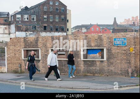 Récession, Stoke-on-Trent, Angleterre l'ancienne usine Royal Doulton, Niles Street, Burslem, Stoke-on-Trent. Banque D'Images