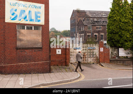 Récession, Stoke-on-Trent, Angleterre l'ancienne usine Royal Doulton, Niles Street, Burslem, Stoke-on-Trent. Banque D'Images