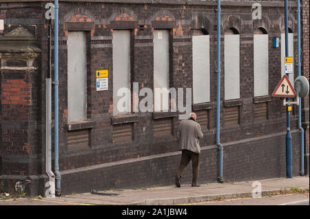 Récession, Stoke-on-Trent, Angleterre l'ancienne usine Royal Doulton, Niles Street, Burslem, Stoke-on-Trent. Banque D'Images
