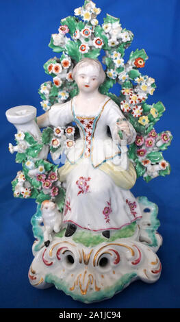 Derby Antique porcelaine britannique Figure et Figurines Banque D'Images