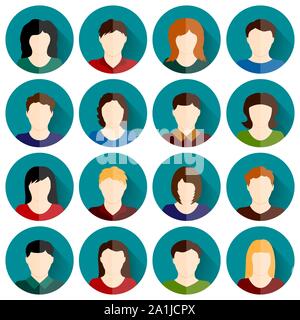 Les gens icons set vector background Illustration de Vecteur