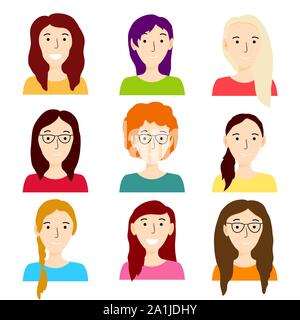 Les femmes icons set vector background Illustration de Vecteur