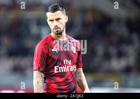 Torino, Italie. 26 septembre 2019. Serie A italienne . Torino Fc vs AC Milan. Suso de l'AC Milan. Banque D'Images