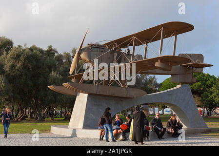 Monumento a Gago Coutinho e Sacadura Cabral, Lisbonne Banque D'Images