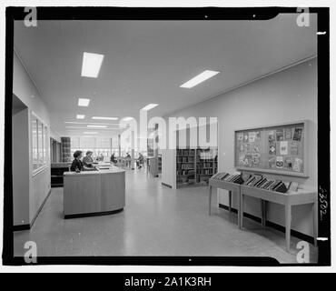 La Bibliothèque publique de New Canaan, New Canaan, Connecticut. Banque D'Images