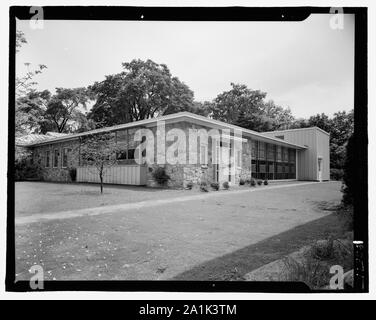 La Bibliothèque publique de New Canaan, New Canaan, Connecticut. Banque D'Images