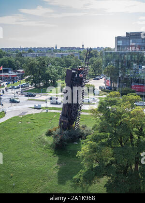 Le Train pour le ciel, Wroclaw, Pologne Banque D'Images