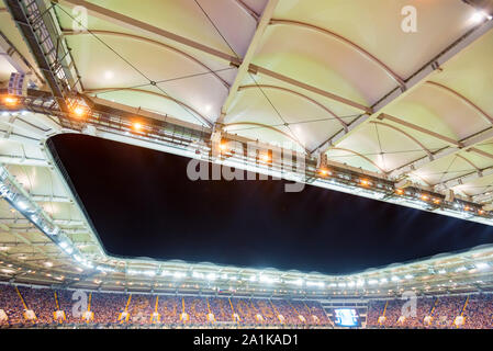 View of modern toit d'un stade à Rostov-sur-Don, Russie Banque D'Images